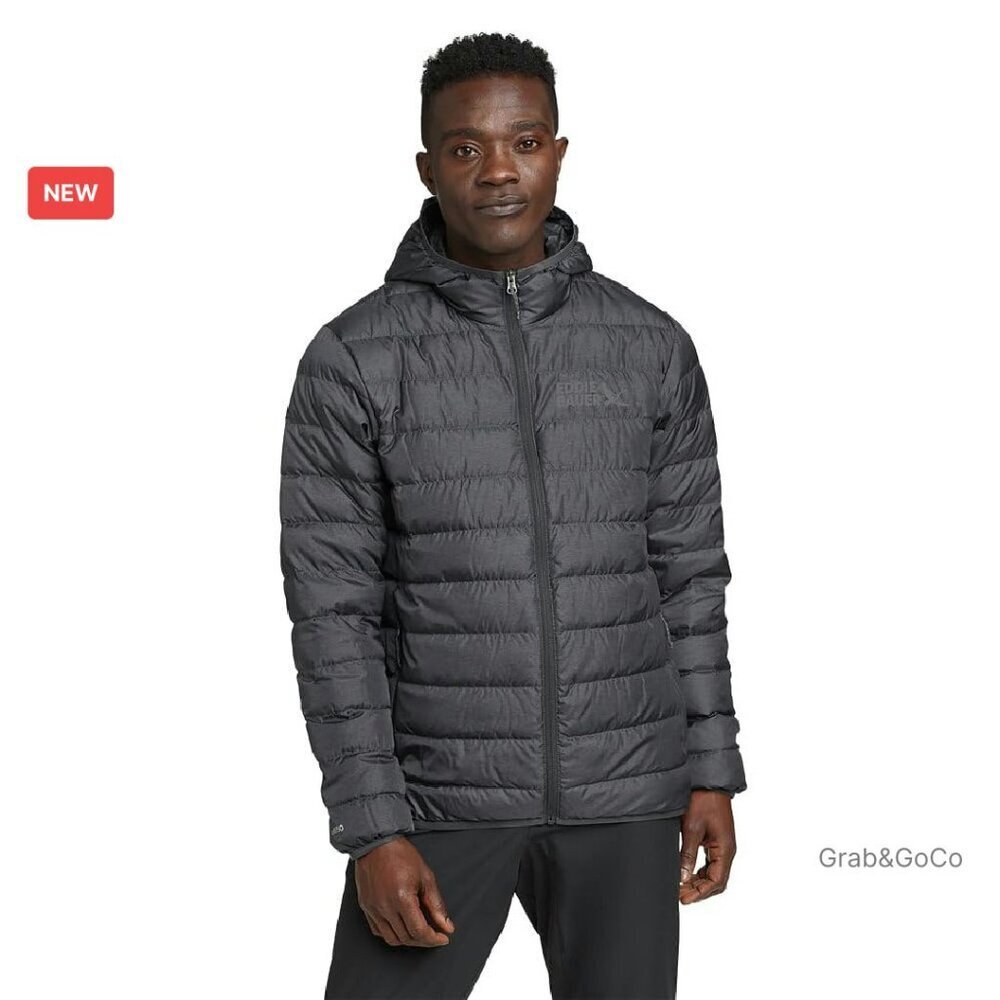 Men's Hooded Down Jacket Classic Fit Retro Insulated Winter Outerwear